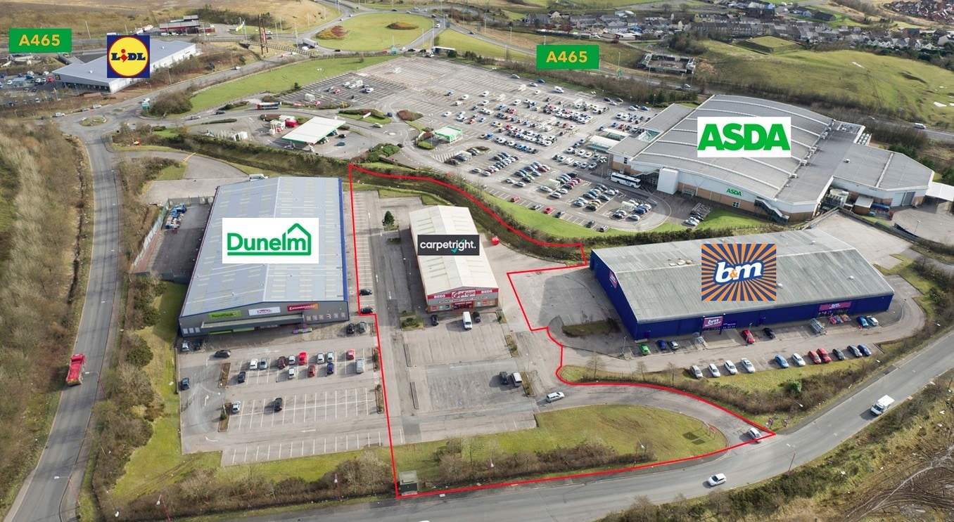 Dowlais Top Retail Merthyr Tydfil CF48 2TA Park, Merthyr Tydfil for lease Building Photo- Image 1 of 5