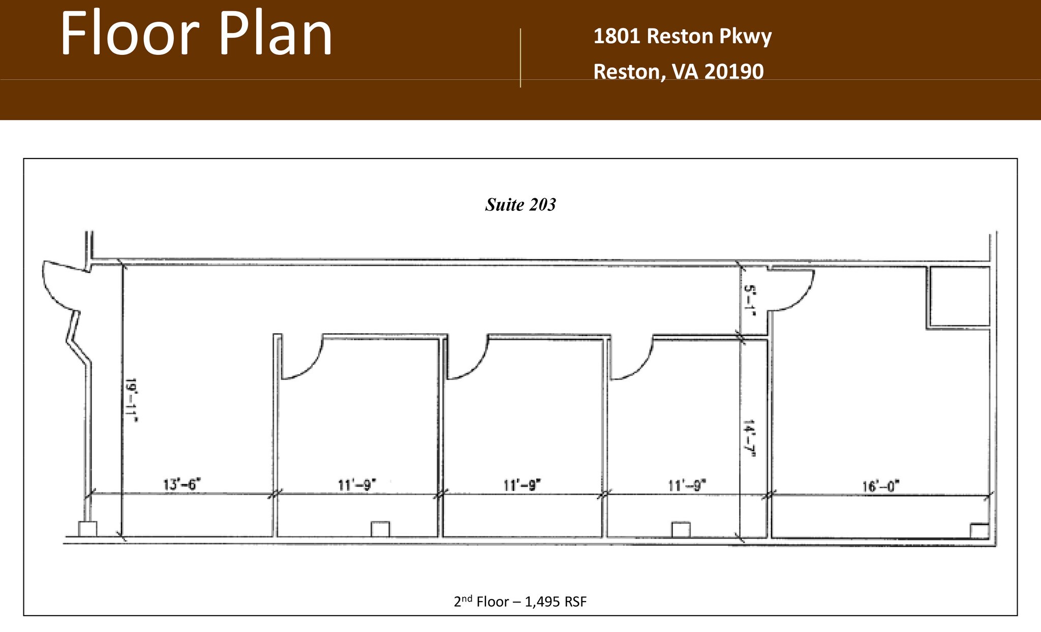 1801 Reston Pky, Reston, VA for lease Floor Plan- Image 1 of 1