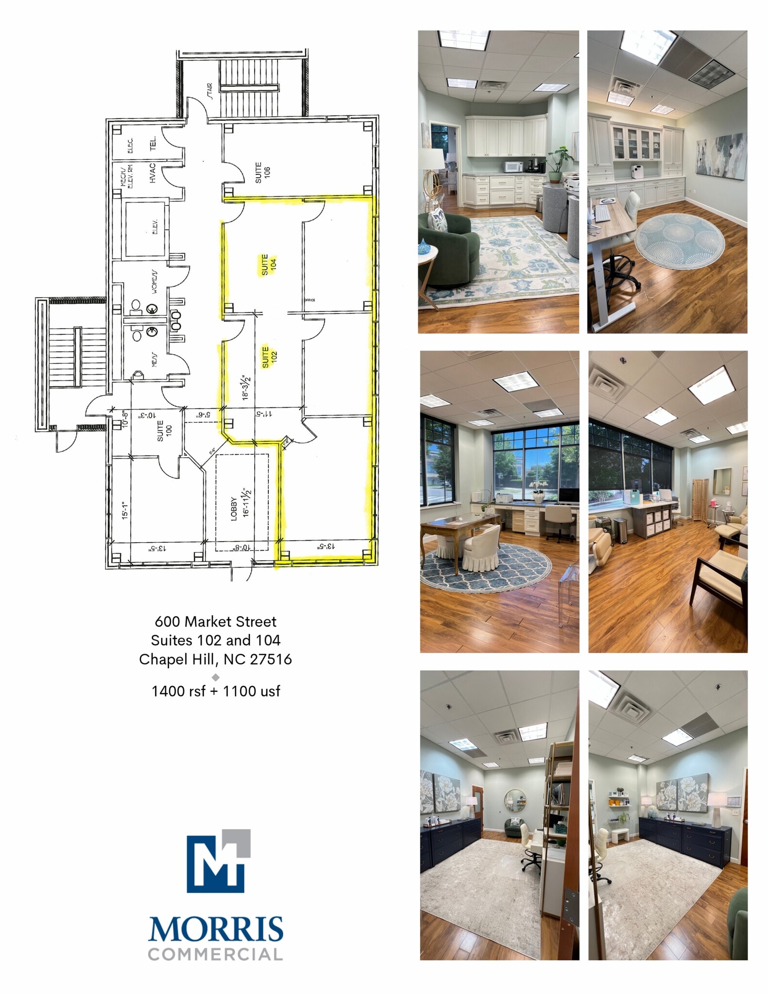 600 Market St, Chapel Hill, NC à louer Plan d’étage- Image 1 de 1