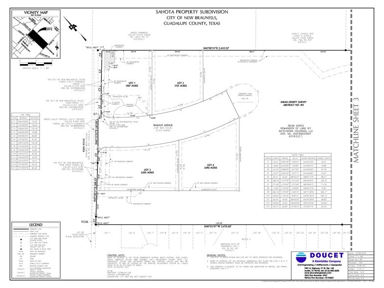 614 Zipp, New Braunfels, TX à vendre - Plan cadastral - Image 3 de 4