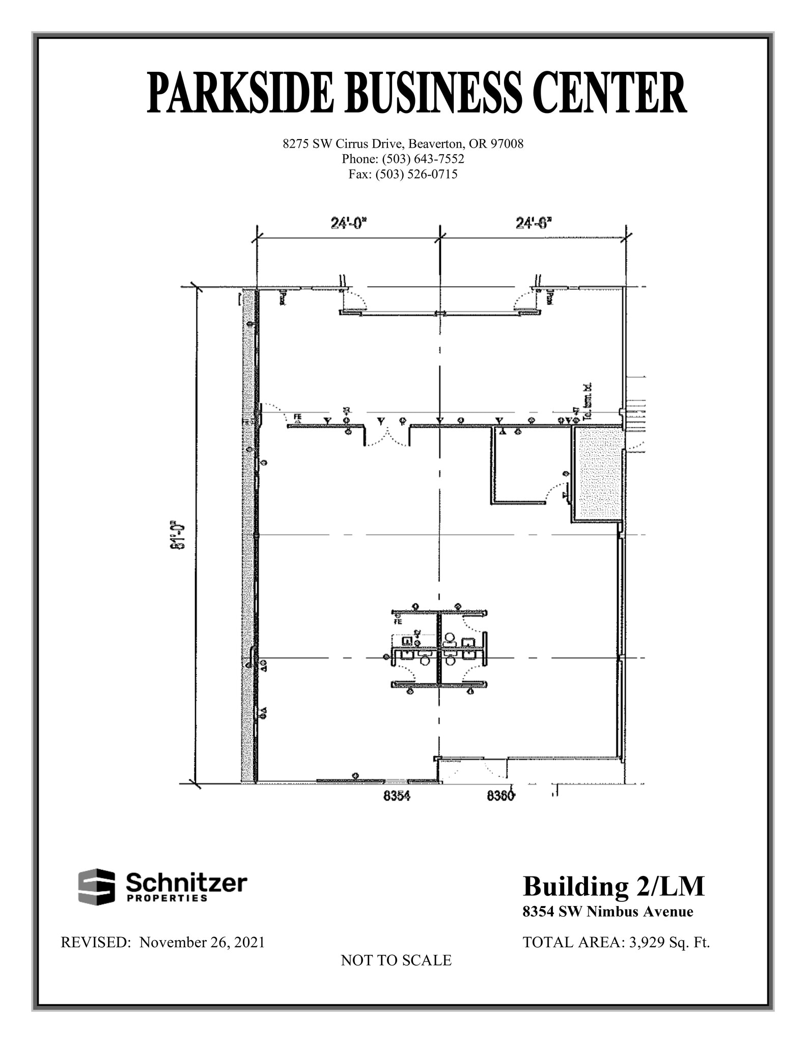 8362-8380 SW Nimbus Ave, Beaverton, OR for lease Site Plan- Image 1 of 1