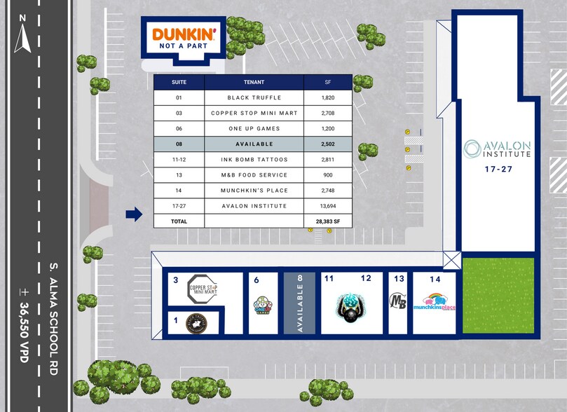 2111 S Alma School Rd, Mesa, AZ à louer - Plan de site - Image 3 de 22