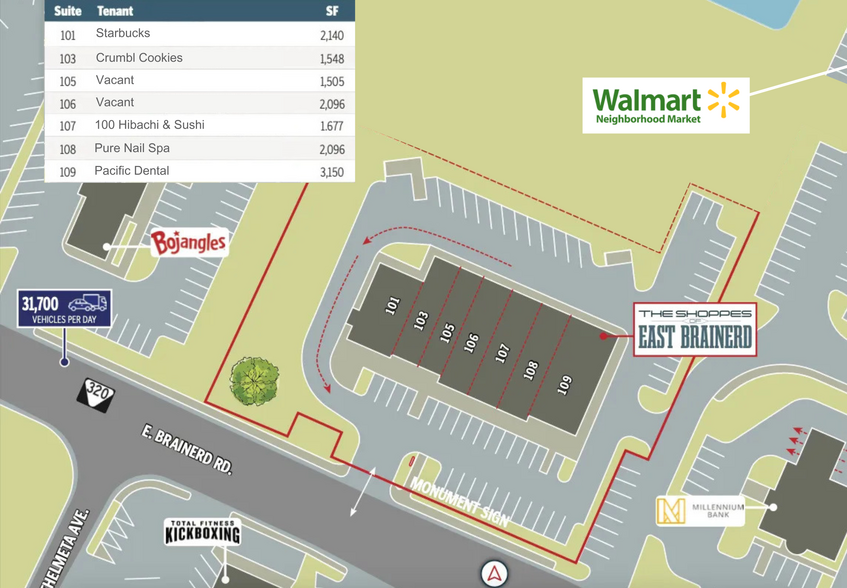 8007 E Brainerd Rd, Chattanooga, TN à louer - Plan de site - Image 3 de 5