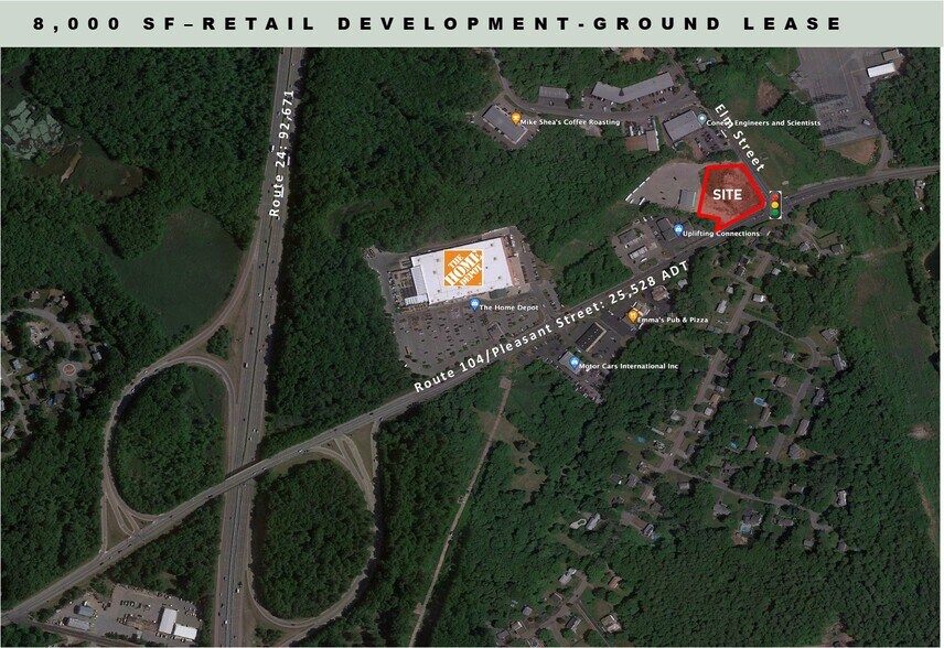 1307 Pleasant St, Bridgewater, MA for lease - Aerial - Image 3 of 3