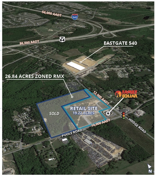 Poole Road & Hodge Rd, Knightdale, NC for sale - Building Photo - Image 1 of 1