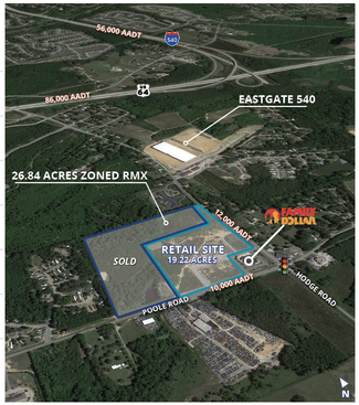 Plus de détails pour Poole Road & Hodge Rd, Knightdale, NC - Terrain à vendre