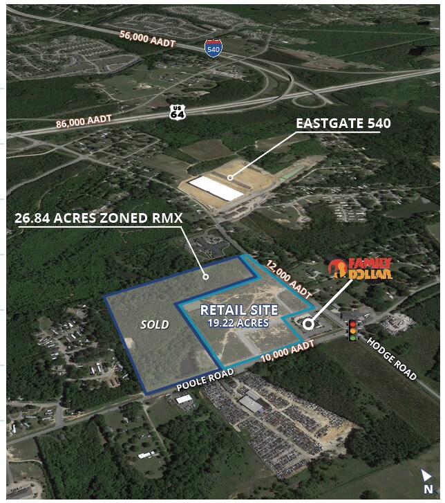 Poole Road & Hodge Rd, Knightdale, NC à vendre Photo du bâtiment- Image 1 de 2