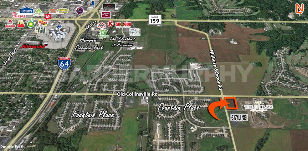 506 Old Collinsville Rd, O'Fallon, IL à vendre - Aérien - Image 2 de 4