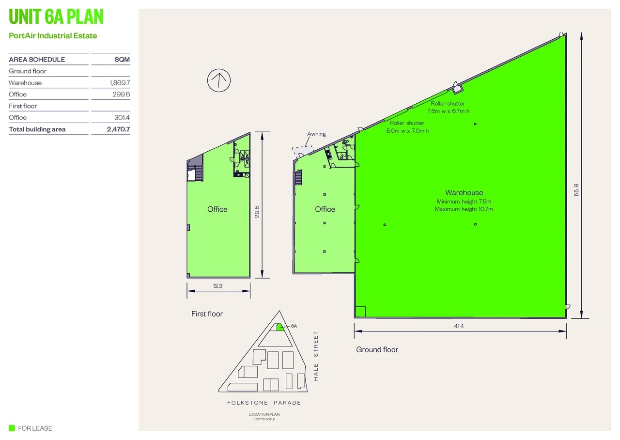 1A Hale St, BOTANY for lease Floor Plan- Image 1 of 1