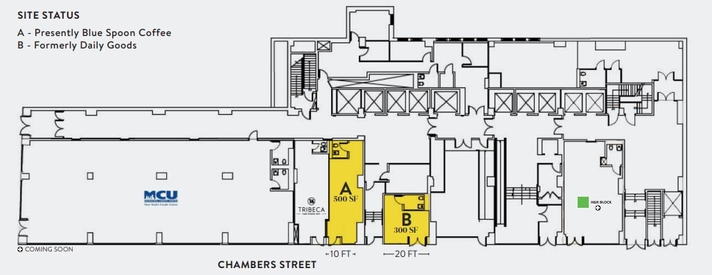 86 Chambers St, New York, NY à louer Plan d’étage- Image 1 de 2