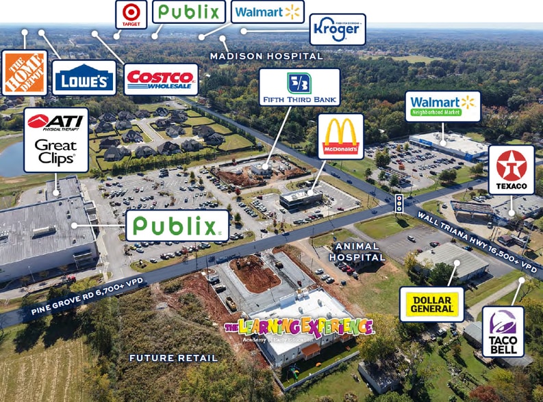 291 Pine Grove Rd, Madison, AL à vendre - Aérien - Image 2 de 3