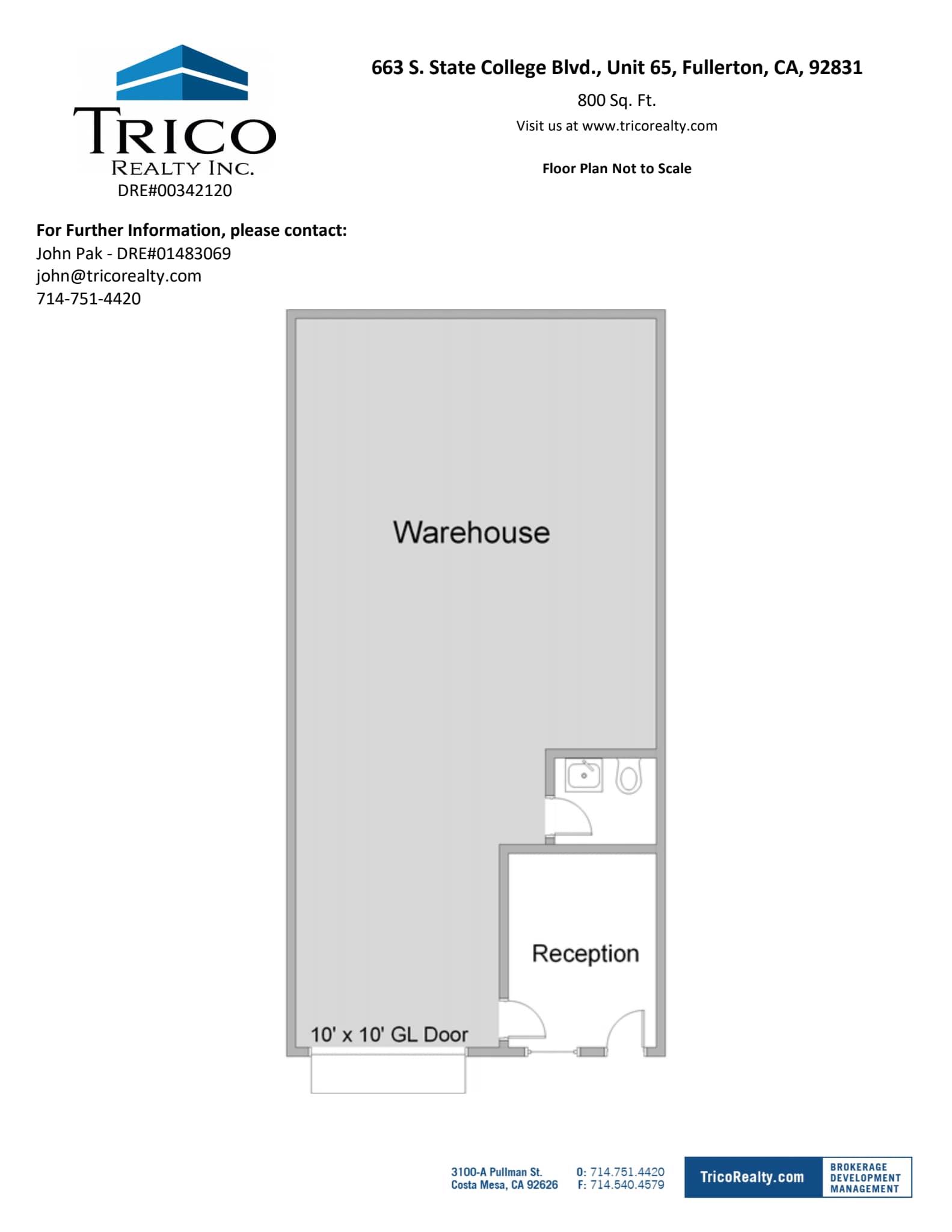 667-759 S State College Blvd, Fullerton, CA à louer Plan d’étage- Image 1 de 1