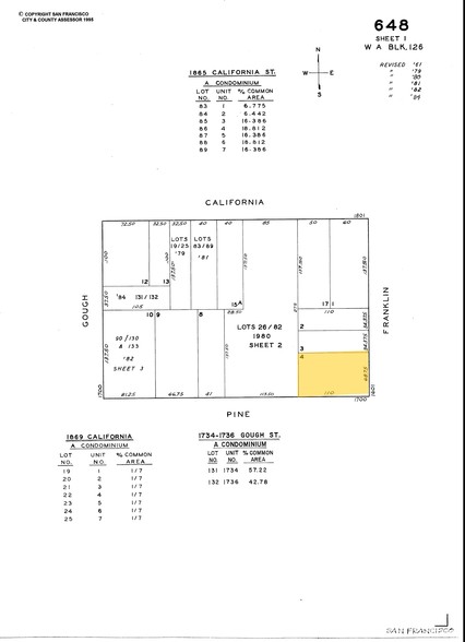 1700 Pine St, San Francisco, CA à louer - Plan cadastral - Image 2 de 3