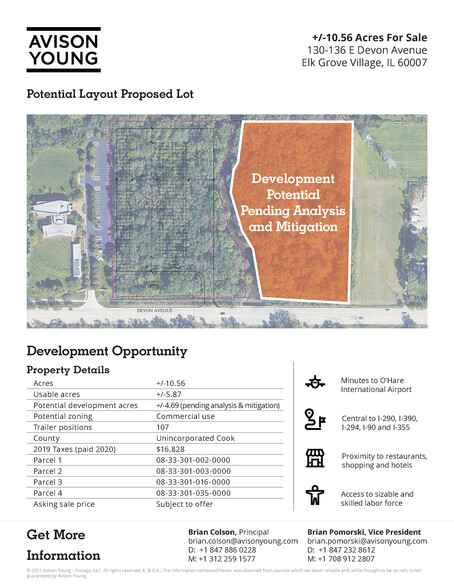 132 Devon Avenue, Elk Grove Village, IL à vendre - Plan de site - Image 3 de 7