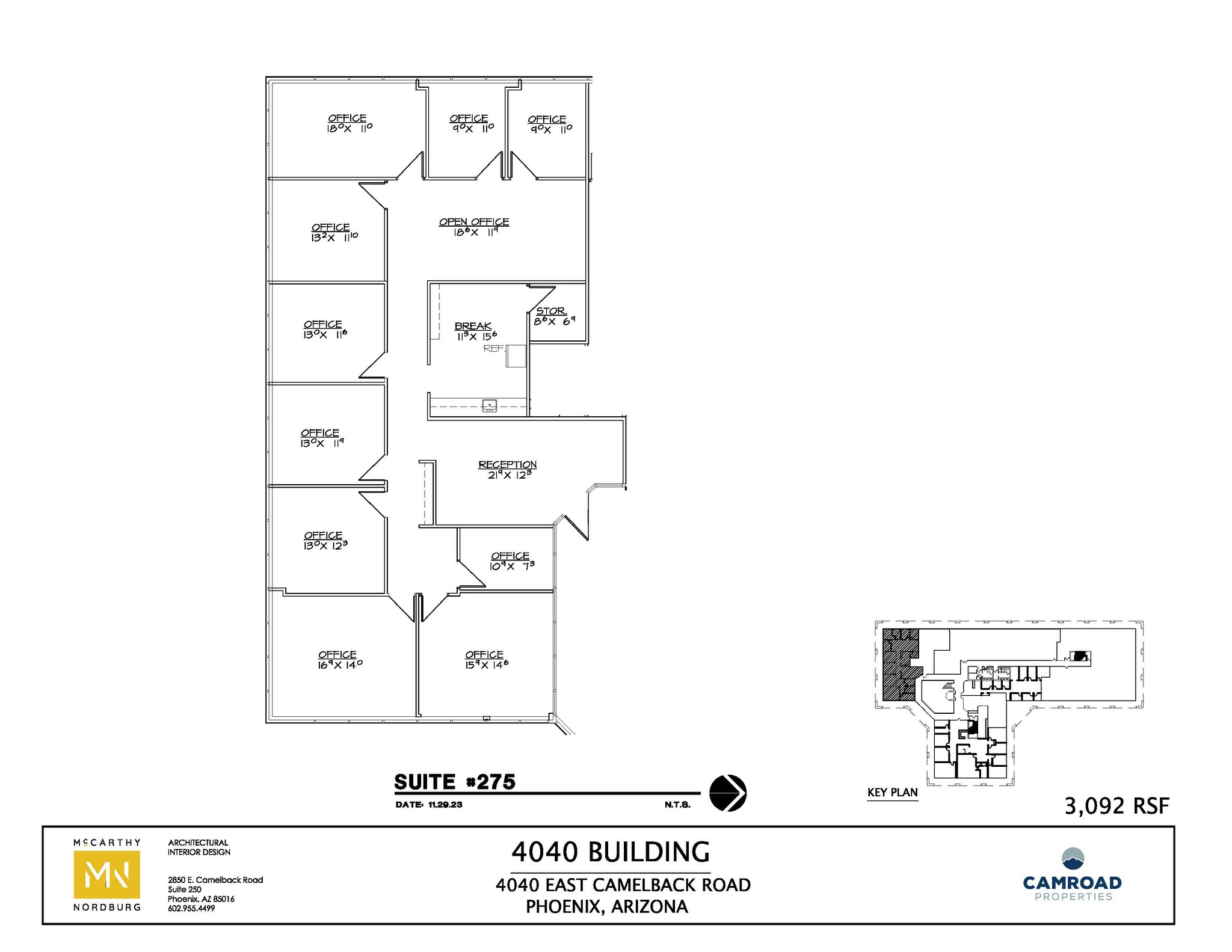 4040 E Camelback Rd, Phoenix, AZ à louer Plan d’étage- Image 1 de 1