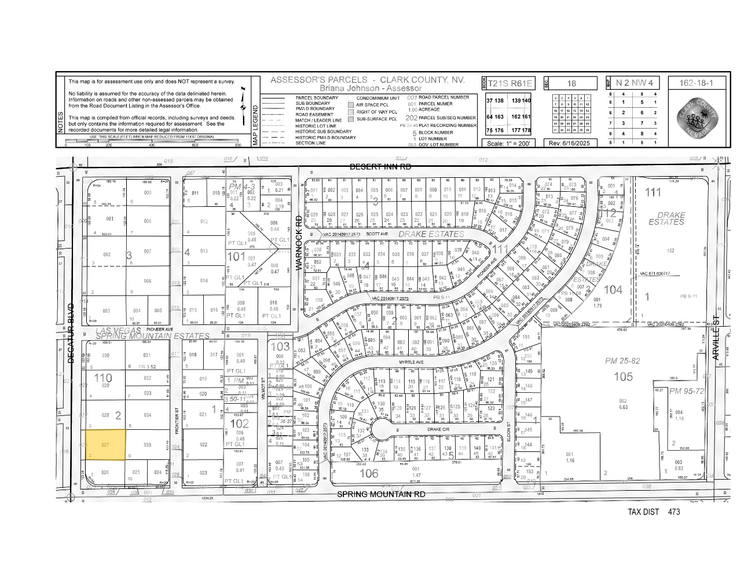 3466 S Decatur Blvd, Las Vegas, NV à louer - Plan cadastral - Image 2 de 2