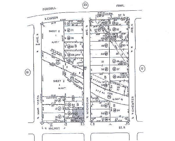 1199 E Walnut St, Pasadena, CA for lease - Plat Map - Image 2 of 10