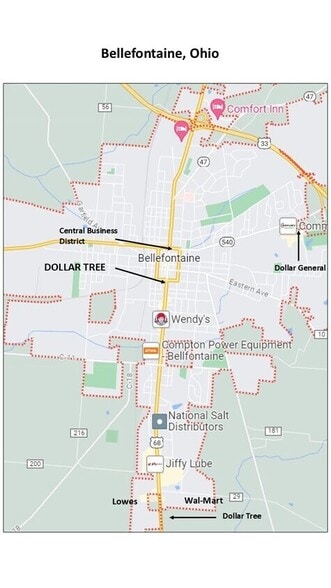 230 S Main St, Bellefontaine, OH for sale - Goad Map - Image 2 of 3