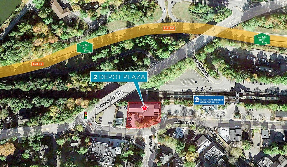 2 Depot Plz, Bedford Hills, NY à vendre - Aérien - Image 3 de 14