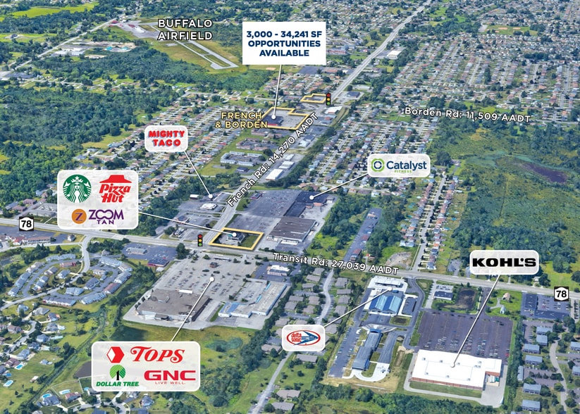 1231-1235 French Rd, Depew, NY à louer - Aérien - Image 2 de 2