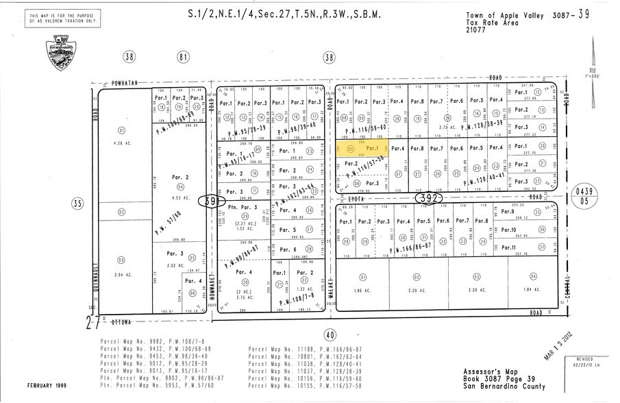 13455 Malaki Rd, Apple Valley, CA à louer - Plan cadastral - Image 2 de 2