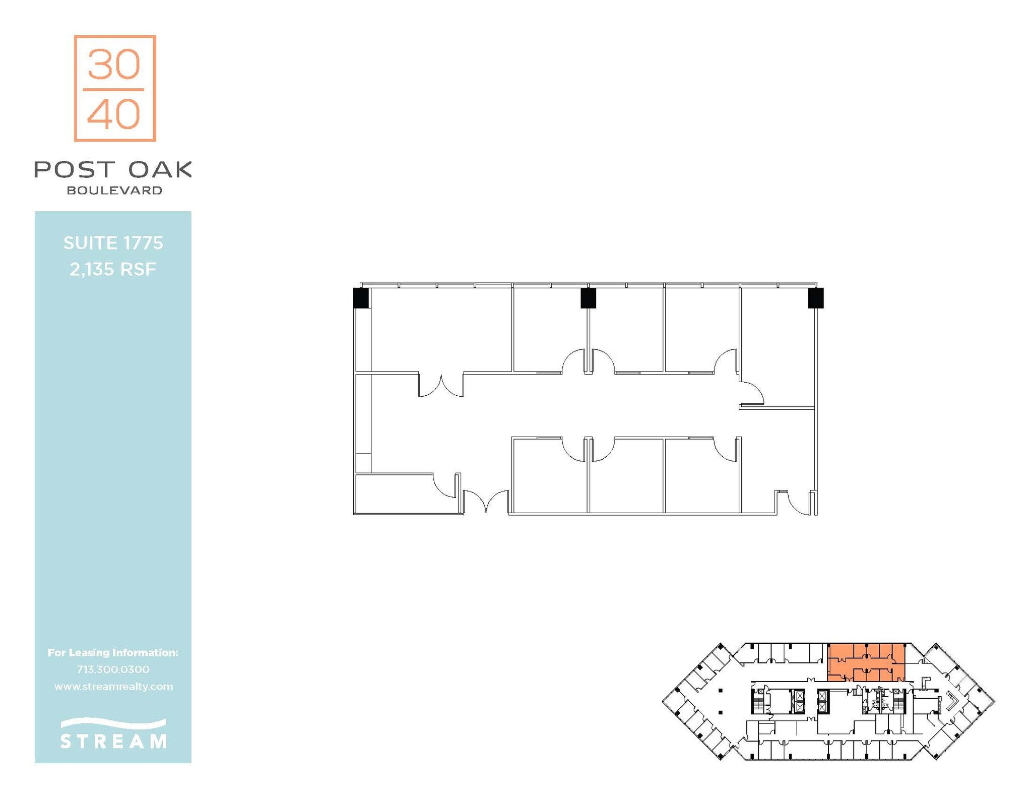 3040 Post Oak Blvd, Houston, TX à louer Plan d’étage- Image 1 de 1
