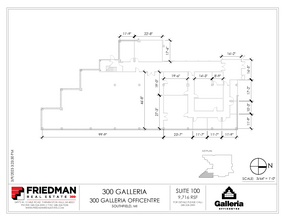 300 Galleria Officentre, Southfield, MI for lease Floor Plan- Image 1 of 2