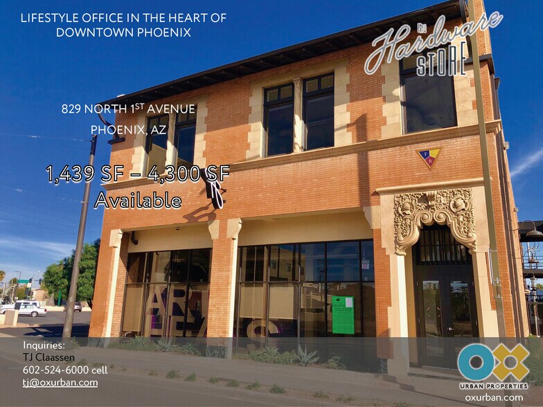 829 N 1st Ave, Phoenix, AZ à louer - Photo du bâtiment - Image 2 de 24