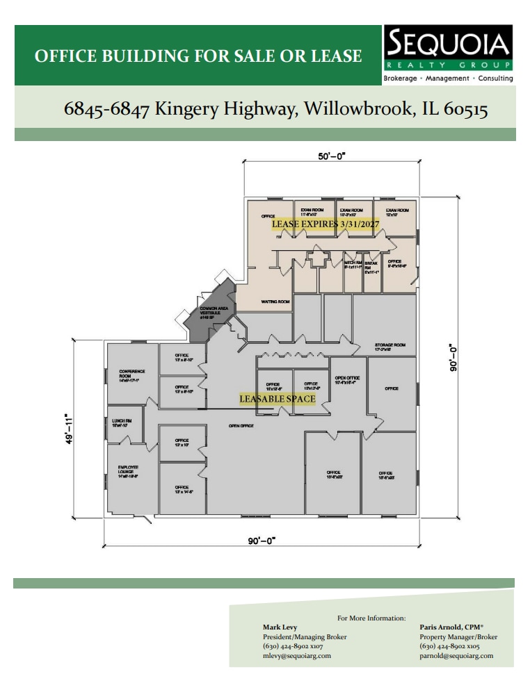 6743-6747 S Kingery Hwy, Willowbrook, IL à louer Plan d’étage- Image 1 de 1