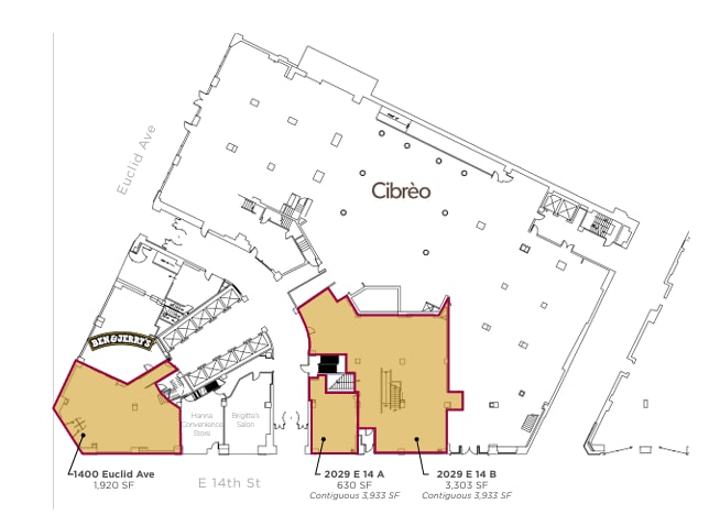 1400-1422 Euclid Ave, Cleveland, OH for lease Floor Plan- Image 1 of 2