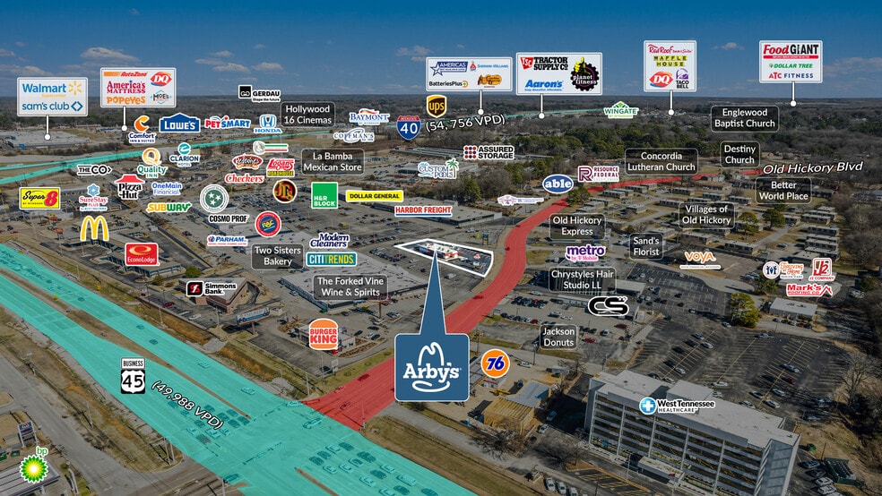 601 Old Hickory Blvd, Jackson, TN à vendre - Photo du bâtiment - Image 2 de 5