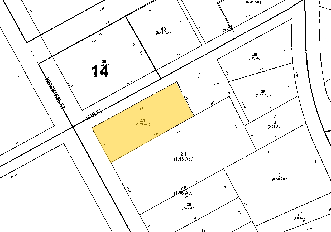 1315 Peachtree St NE, Atlanta, GA à vendre Plan cadastral- Image 1 de 1