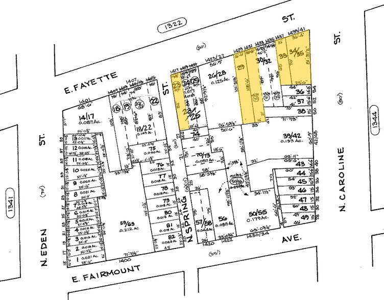 1439-1441 E Fayette St, Baltimore, MD à vendre - Plan cadastral - Image 3 de 3