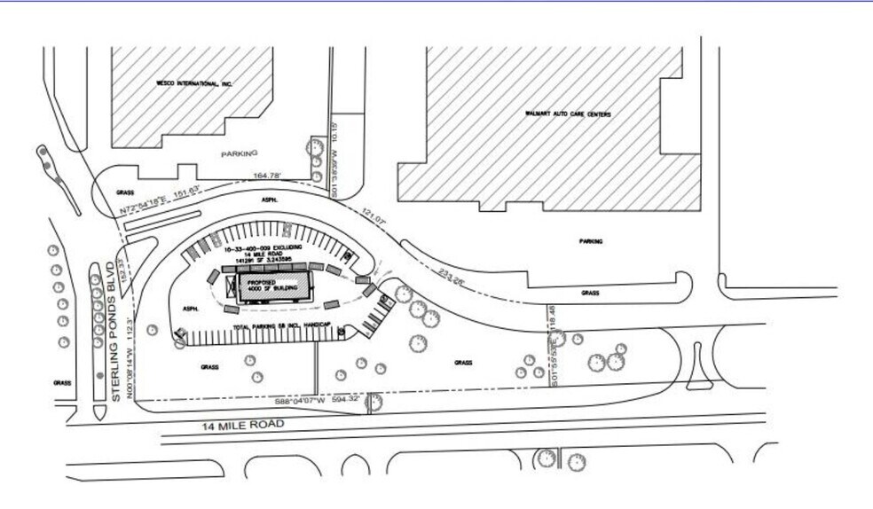 7251 E 14 Mile Rd, Sterling Heights, MI à vendre - Plan de site - Image 2 de 2