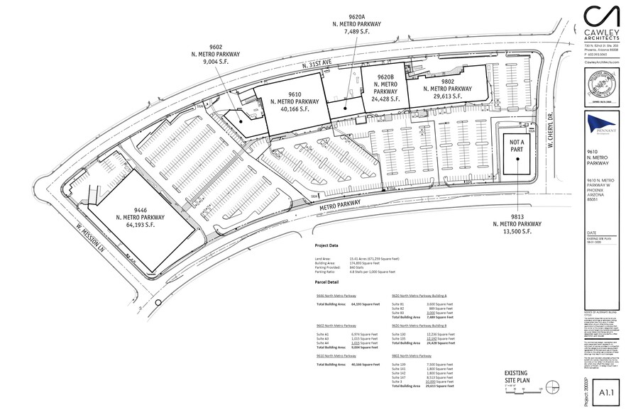 9620 N Metro Pky SW, Phoenix, AZ for lease - Site Plan - Image 3 of 19