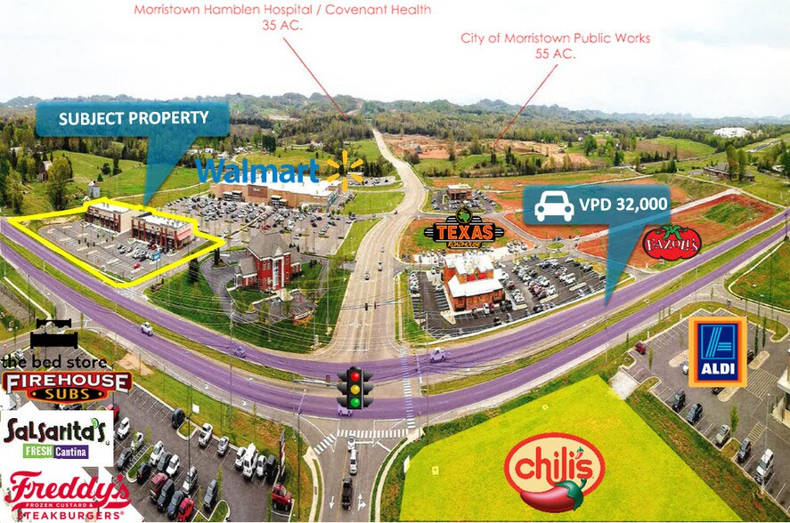 4327-4329 W Andrew Johnson Hwy, Morristown, TN à louer - Photo du bâtiment - Image 2 de 5