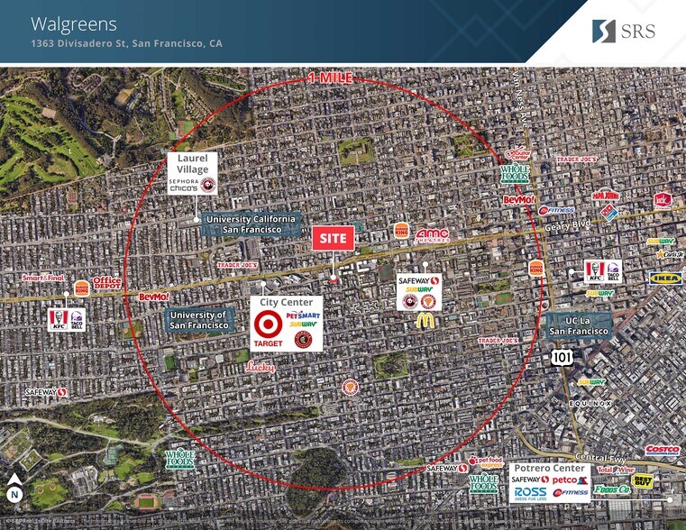 1363 Divisadero St, San Francisco, CA à louer - Aérien - Image 2 de 8