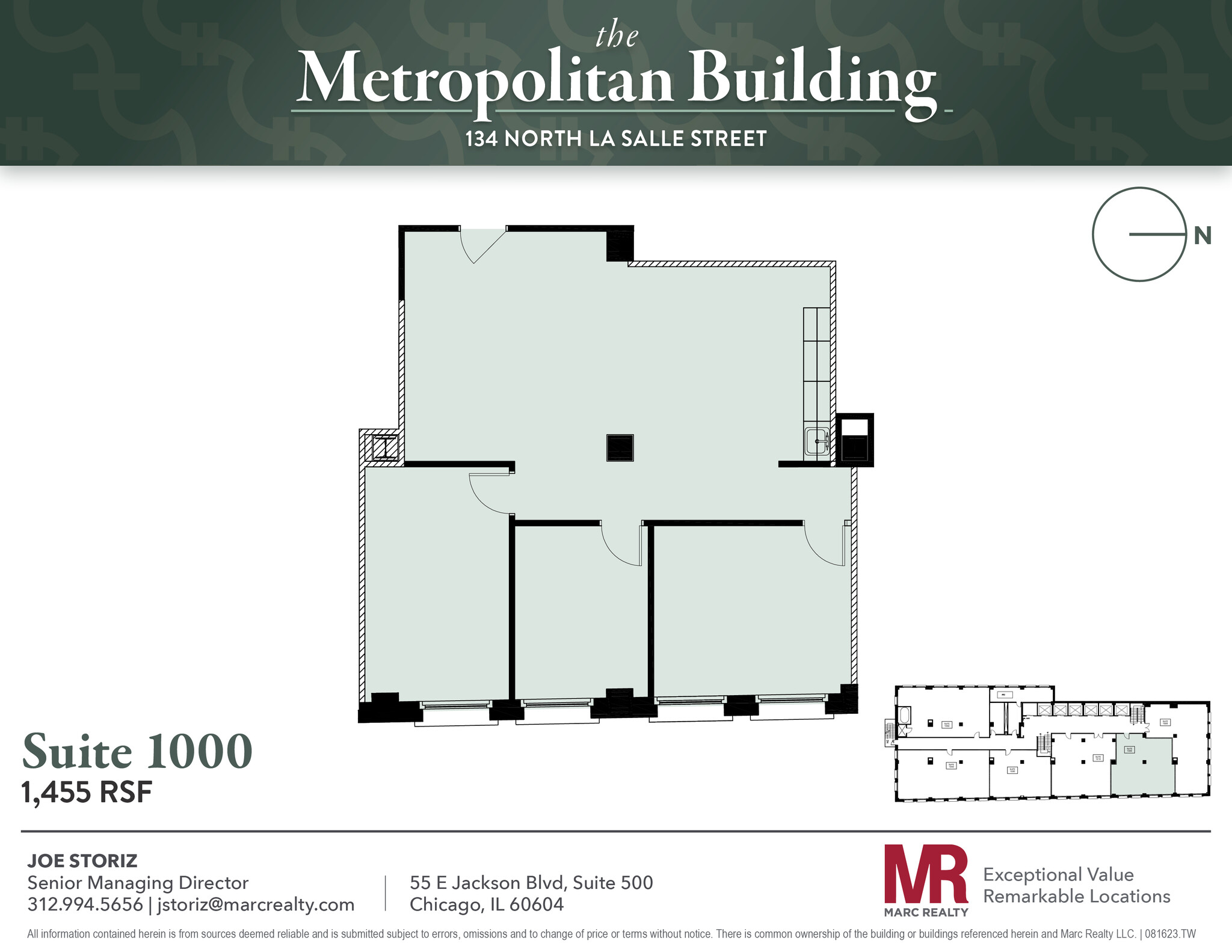 134 N LaSalle St, Chicago, IL for lease Floor Plan- Image 1 of 5