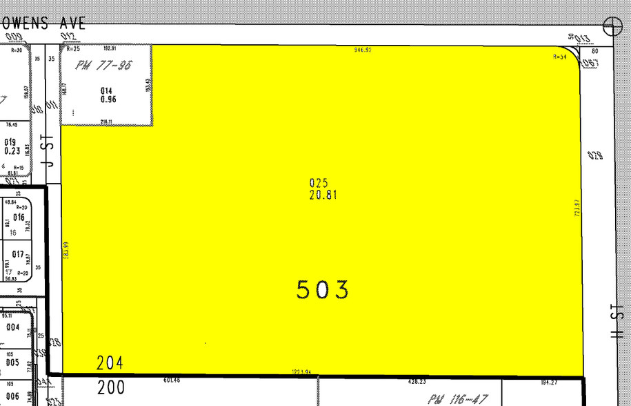 1021-1061 W Owens Ave, Las Vegas, NV à louer - Plan cadastral - Image 2 de 7