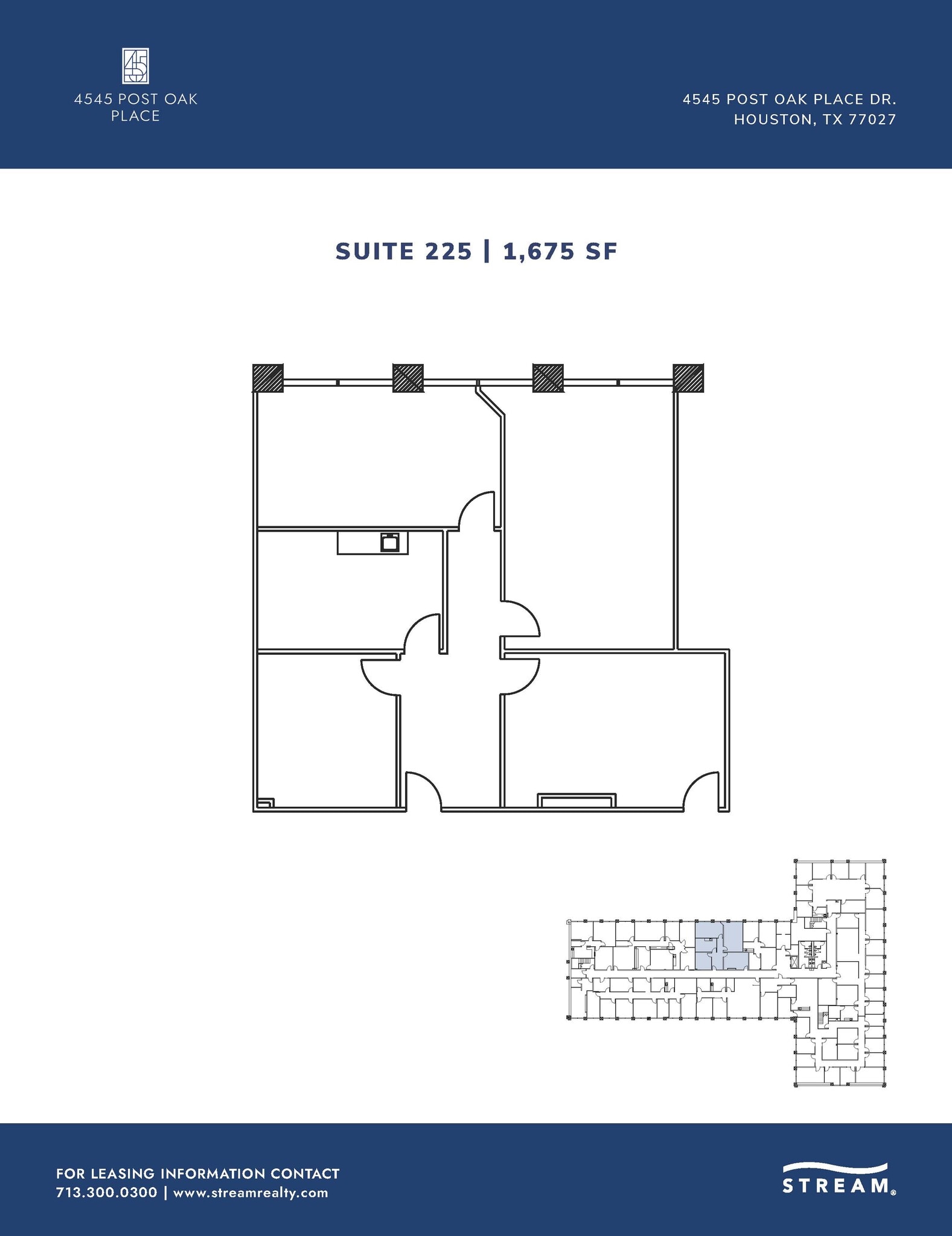 4545 Post Oak Pl, Houston, TX à louer Plan d’étage- Image 1 de 1