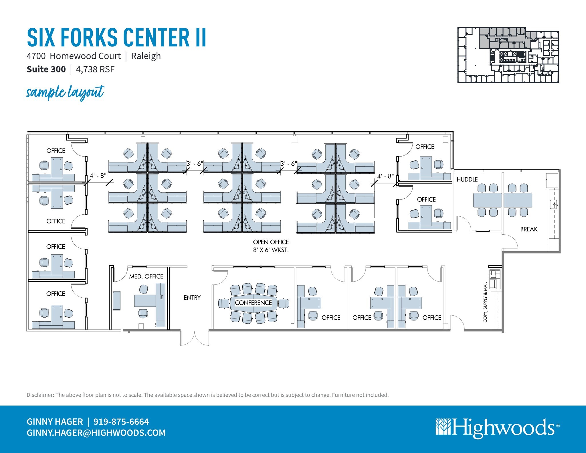 4700 Homewood Ct, Raleigh, NC à louer Plan de site- Image 1 de 3