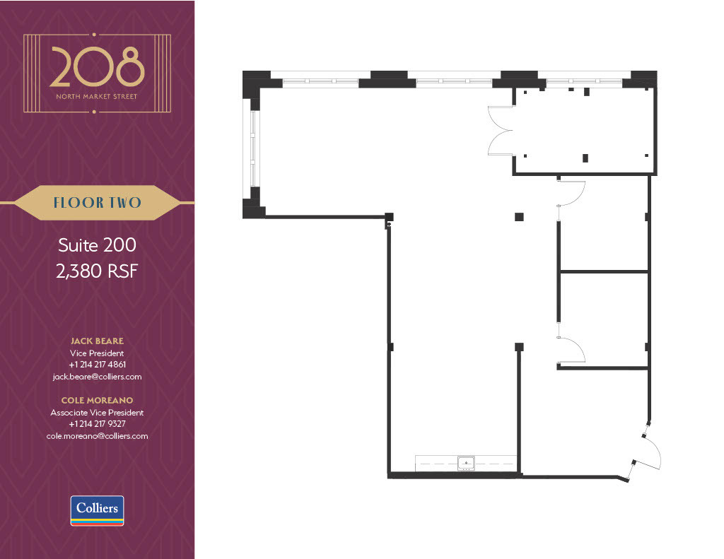 208 N Market St, Dallas, TX à louer Plan d  tage- Image 1 de 1