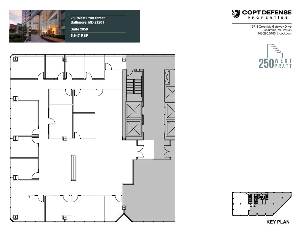 250 W Pratt St, Baltimore, MD à louer Plan d’étage- Image 1 de 1
