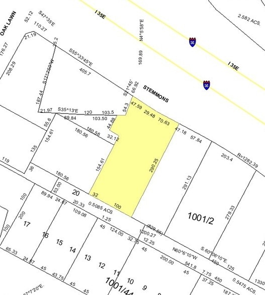 1645 N Stemmons Fwy, Dallas, TX for lease - Plat Map - Image 2 of 5
