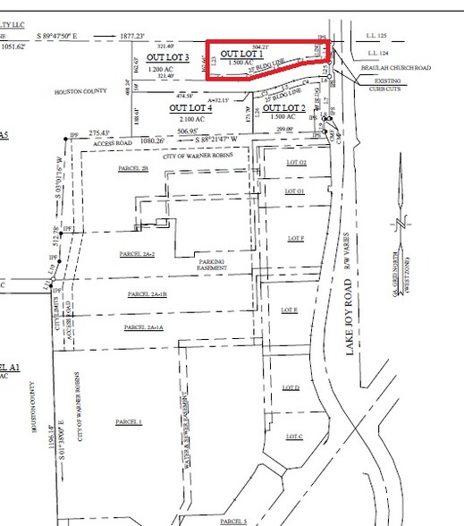 Lake Joy Rd, Warner Robins, GA à vendre - Plan cadastral - Image 2 de 3