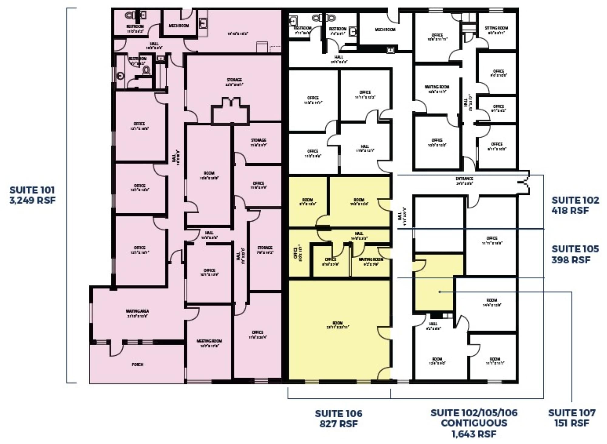 601 University Dr, Fort Worth, TX à louer Plan d’étage- Image 1 de 1