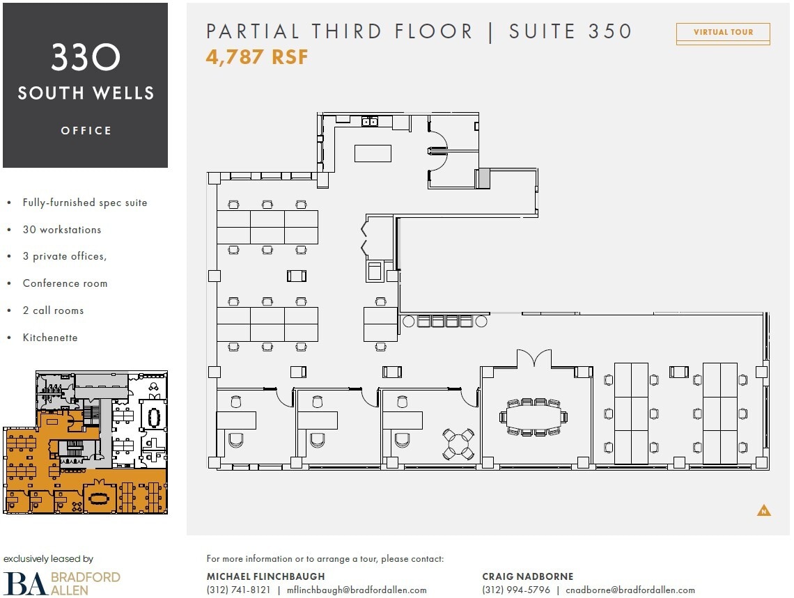 330 S Wells St, Chicago, IL à louer Plan d’étage- Image 1 de 9