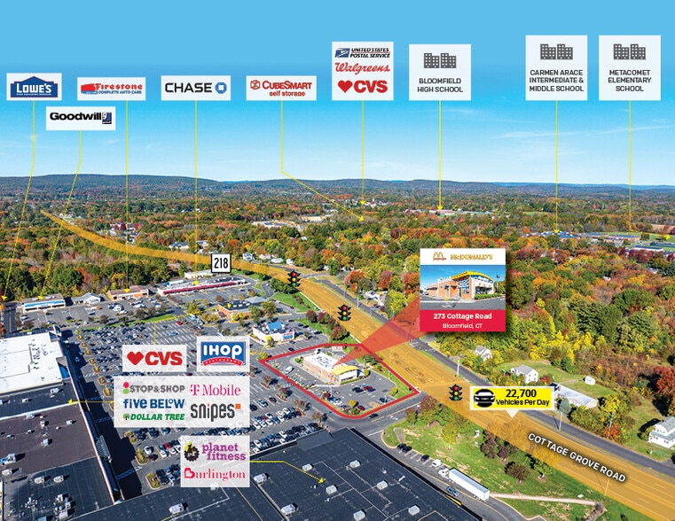 McDonalds, Bloomfield, CT for sale - Building Photo - Image 3 of 6