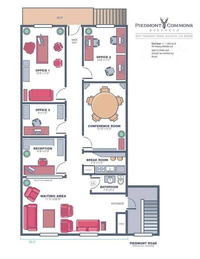 3015-3025 Piedmont Rd NE, Atlanta, GA 30305 - Unit 3017 - 200 - - Floor Plan - Image 1 of 14