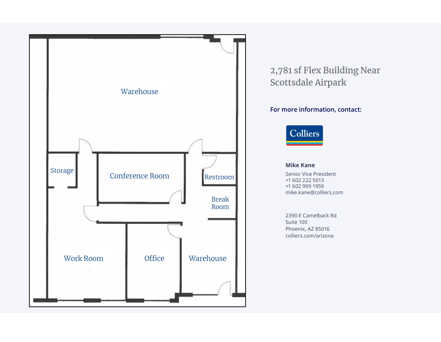 16055 N Dial Blvd, Scottsdale, AZ à louer Plan d’étage- Image 1 de 1